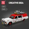 The Ecto Ghost Bus Model Building Block Mould King 10071 City Technical Creative Ghost Sport Car MOC 21108 Assembly Bricks Kids Christmas Gifts Educational Toys