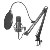 Microfoni Microfono in metallo Microfono microfono cablato microfono con supporto per laptop per laptop karaoke registrazione