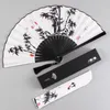 Figurine decorative Retro Summer Daily Fans Classical Men/Women Foltible Hand Fan Portable Talk Show Bamboo Rib Abanicos Para Boda