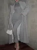 カジュアルドレス女性Sロングニットドレスタイトフィットタートルネックの袖なしのソリッドカラーパーティークラブカクテルナイト用