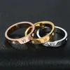 Hot Selling Titanium Steel Digital Ring Mood Simple Gold Fashion Lovers Jewelry