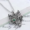 Nuova collane a pendente Nuovo Viking Pandant Wolf testa collana originale Animal Head Hange for Men Gioielli Gift240408BZQC