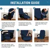 Chair Covers Office Computer Armchair Protector Black Blue High Quality Housse De Chaise Includ Armrest Velet Gamer