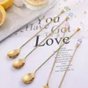 Spoons 2Pcs Stainless Steel Crystal Spoon Set Teaspoon Coffee Cute Ice Cream Dessert Gold For Gifts
