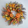 Декоративные цветы 24 -дюймовые моделируемые осенние цвета рождественские венок из венок искусственные цветочные растения цветочных цветов