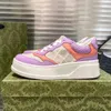 Z luksusowymi butami Sneakers Designer Luksusowe skórzane buty Sport Platforma Sportowa Męskie Buty Damskie Buty Zaawansowana modna moda wszechstronna bieganie 35-45