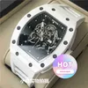 watch fashion Men and women watches Mechanical cool Wrist watches TV Factory carbon fiber men's white ceramic wine barrel personality large dial New Luxury