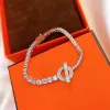 Designer Luxury Women Charm 925 Silver Charm Bracelets Brand Classic ingelegd volledige diamant moeder sieradencadeau