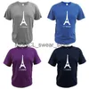 T-shirts masculins J'aime les t-shirts London Eiffel Tower Design Fun Designs à la mode Cotton Camiseta Soft Camisea Tailles H240408