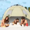 Tendas e abrigos de praia tenda solar abrigo - tenda instantânea portátil de tom de sol com estacas de bolsa de transporte 6 bolsos de areia x tenda de praia de 4 pessoas L48