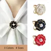 Broches het camellia retro temperament high-end licht luxe eenvoudige zijden sjaal gespog sieraden broche