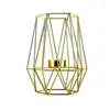 Candle Holders Geometric Hollow Shape Metal Iron Holder Indoor Decoration For Room