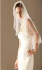 2019 Wedding Dresses in stock Two Layer Elbow Wedding ivory short beading Bridal Veil cheap 2577709