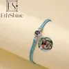 Ethshine персонализированный круг PO Проекционное браслет пары пары Кристама День Подарок на заказ ювелирные украшения на день рождения семьи на память 240402