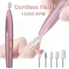 Drills Professional Nail Drill Machine Milling Cutter Set Electric Manicure For Acrylic Gel Polish Rechargeable Nail Polish Remover