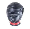 Mask Hood Pu Leather Mask Hood Bondage blinddoek Seks speelgoed voor koppels volwassen games fantasie sexy masker fetisj bondage leer bdsm RE1461815