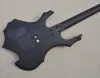 Guitar Factory Custom Matte Black Flame Shape Electric Guitar with Tremolo Bridge,Offer Customize