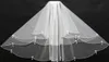 Elegant Short Ivory Bridal Veils Beading Edge Ruffles with Insert Comb Cheap for Wedding Bride Wear 110383840774