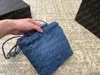 Cosmetische tassen Cases Luxury merk CC denim schoudertassen klassieke Jean shopping bakkentas met portemonnees in zilveren ketting hardware casual handtassen