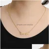 Colliers pendants 12 Constellation bijoux en acier inoxydable Zodiaque Lettre Collier Virgo Leo Taurus Gemini Cancer Old Anglais Collar Dr Dhsav