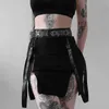 Гот черные кружевные мини-юбки для женщин для женщин y2k винтажная повязка лолита летняя юбка Готика Фалдас Одежда 90-х