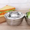 Dinnerware Sets 6pcs 13cm Stainless Steel Bowls Double Layer Salad Insulated Shatterproof Bowl For Children Kitchen Kit