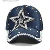 Ball Caps Set Set Baseball Hat Nowy styl Pure Mens and Damskie Sun Hat Rhinestone Hat Denim i bawełniany kapelusz Hip Hap Hap Q240408