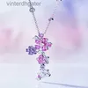 Hög version Original 1to1 Märke halsband S925 Sterling Silver Goldplated Midsummer Night Dream Flower Cluster Colorful Designer Högkvalitativ chokerhalsband