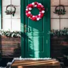 装飾的な花玄関のためのクリスマスリース赤いかわいい装飾屋内の屋外ドッグハンガー