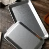 Storage Boxes Japanese Korean Cafeteria Silver Steel Dinner Plated Korea Barbecue Rectangular Serving Tray Food Plate Dish