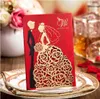 High Class Wedding Invitation Cards 2017 Elegant Laser Cut Gold Red Wedding Party Invitations Personaliserade Printelope8915315