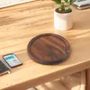 Table Mats 8.8 8.8cm Wooden Cups Placemat Black Walnut Wood Round Square Tea Coffee Cup Pad Placemats Decor