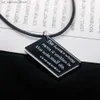 Colliers de pendentif Collier de note de mort animée Black Note Livre pendentif Collier de bijoux de chaîne de corde pour les ventilateurs Cosplay Prop accessoires de cadeaux 240408