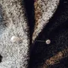 Brooches 2Pcs Faux Pearl Brooch Cardigan Clip For Women Sweater Shawl -Match