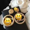 Canal Fashion Big Round Dangle Drop Stoping for Women Party Party Wedding Noives Gift Jewelry With Flannel Bag