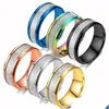 Parringar Fashion Designer Promise rostfritt stål Ring män kvinnor hiphop temperament trend 8mm droppleverans smycken dhgarden dhfso