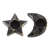 Candlers porte-résine Resin Decorative Bandles Organisateur Creative Moon and Star Shape Vintage for Living Room Dining Bar