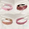 Stil rosa pannband för kvinnor designer hårband dubbel bokstav mönster vår pannband smycken dagligen liv ansikt tvätt tillbehör