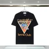 Mens Casablancas Designer camiseta camisa homem tshirts femininos com letras impressão mangas curtas camisetas casablanc de verão