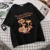 メンズTシャツレトロなマッシュルームかわいいTシャツOネックカジュアルサマー特大の女性Tシャツ2022ファッションストリートウェア服Y2K美学H240408