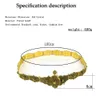 Sunspicems Chic Crystal Caucasus Belt Nit dla kobiet sukienki ślubne ulżywowate Łańcuch Flower Talia Retro Gold Kolor Body Biżuter 240401