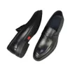 British Mens Casual Business Fashion Formal Leather Shoes with Thick Soles Wear-resistant and Slip Resistant