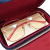 Fashion Thin gold big anti-blue light glasses unisex O445 56-17-140lightweight square big frame for prescription optic eyeglasses goggles GOGGLES fullset desig case