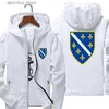 Giacche da esterno con cappuccio Bosnia e Herzegovina Flag campeggio camicia