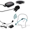 Mikrofoner Trådlös mikrofon FM Radiosändarens headset Krage Tour Guide Clip på Bluetooth Microphone Speech Amplifier Booster
