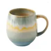Mokken 520 ml eenvoudige gradiënt kleur mok keramische koffiemelkhandel drinkhaver watems beker watersap theekopje