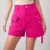 Kvinnors shorts Border European och Fashion Temu Pressed Pleated Internet Trend Pocket Cargo Pants Ropa de Mujer