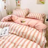 Literie sets home textile dessin aniles mignon Stripe Bear Tiger set couvercle de couette king lit jumeau célibataire pour fille garçon