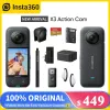 Kameror Insta360 X3 360 Action Camera Insta 360 One X3 5.7K Video 1800mAh Battery 10m Watertproof Flowstate Stabilization Insta360 X3 Cam