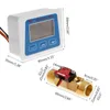 Registro de tempo de temperatura do medidor de água de fluxo digital com sensor de fluxo G1/2 240320